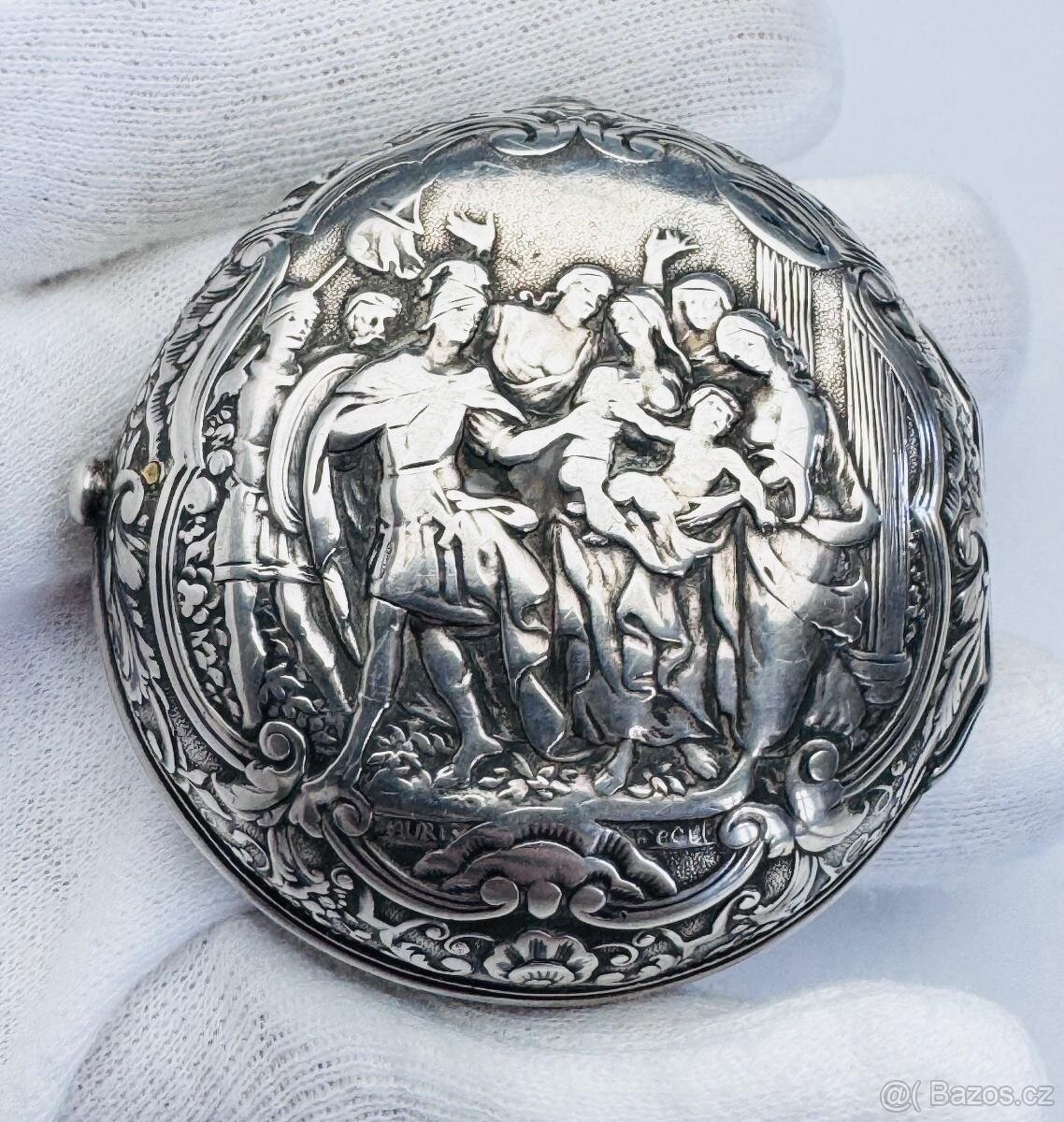 VZÁCNÉ PÁNSKÉ STŘÍBRNÉ BAROKNÍ ŠPINDLOVKY TRABET - LONDON - 9