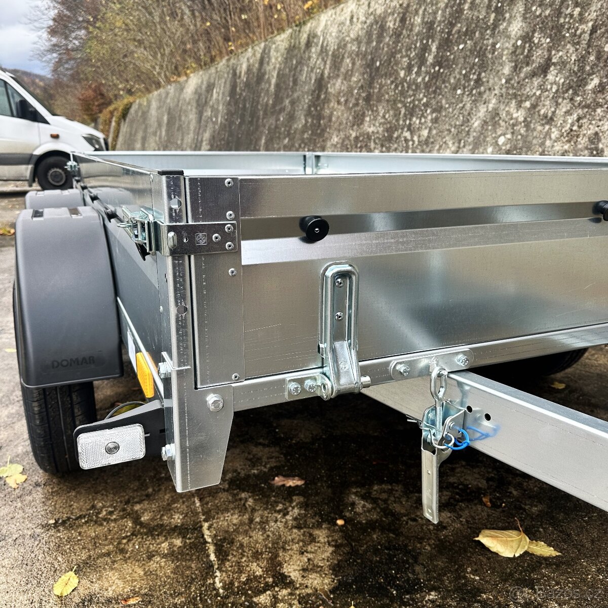 Dvouosý přívěsný vozík sklopný řidičák B, 2x náprava 750kg - 9