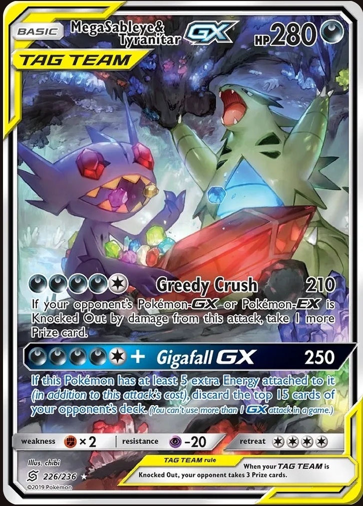 Prodám Mega Sableye & Tyranitar GX - 9