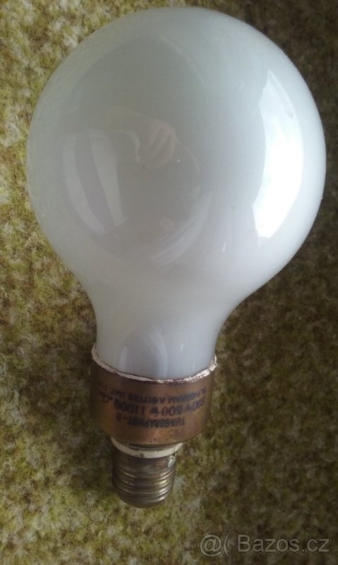 Retro ruční vrtačka Metalis, obří funkční žárovka 500W - 9