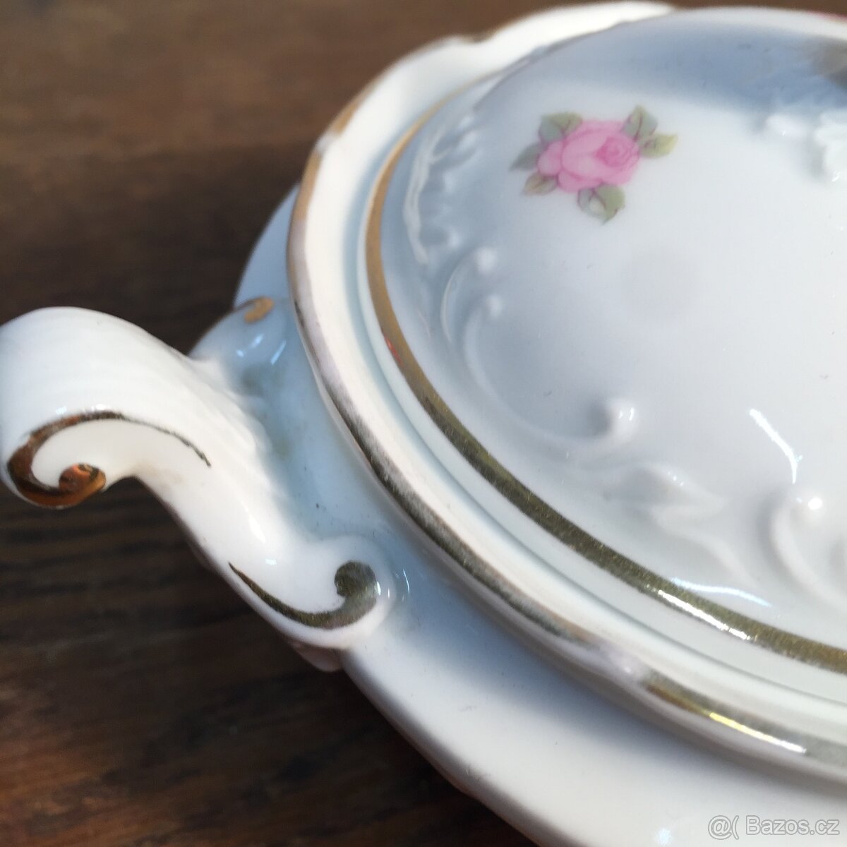 Konvice a cukřenka s kvítky Schlaggenvald Slavkov 1918 - 9