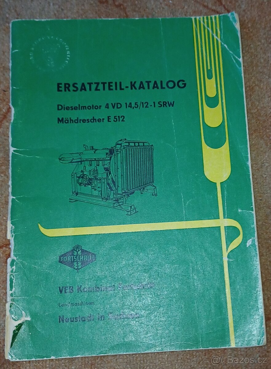 Prodám originální knihy k samojízdným kombajnům Fortschritt - 9