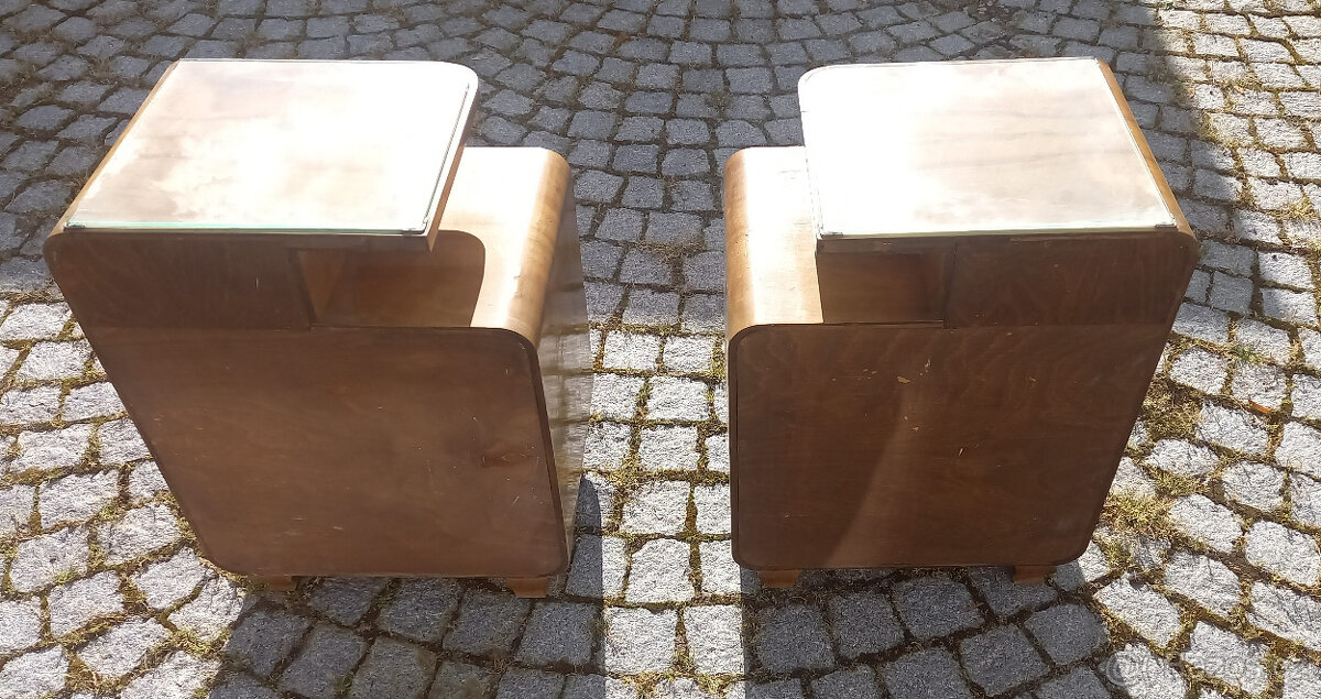 starožitné noční stolky - Art Deco 30. - 40. léta - 9
