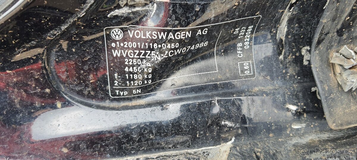 VW volkswagen tiguan 2,0tdi, 103kw, 4x4, náhradní dily - 9