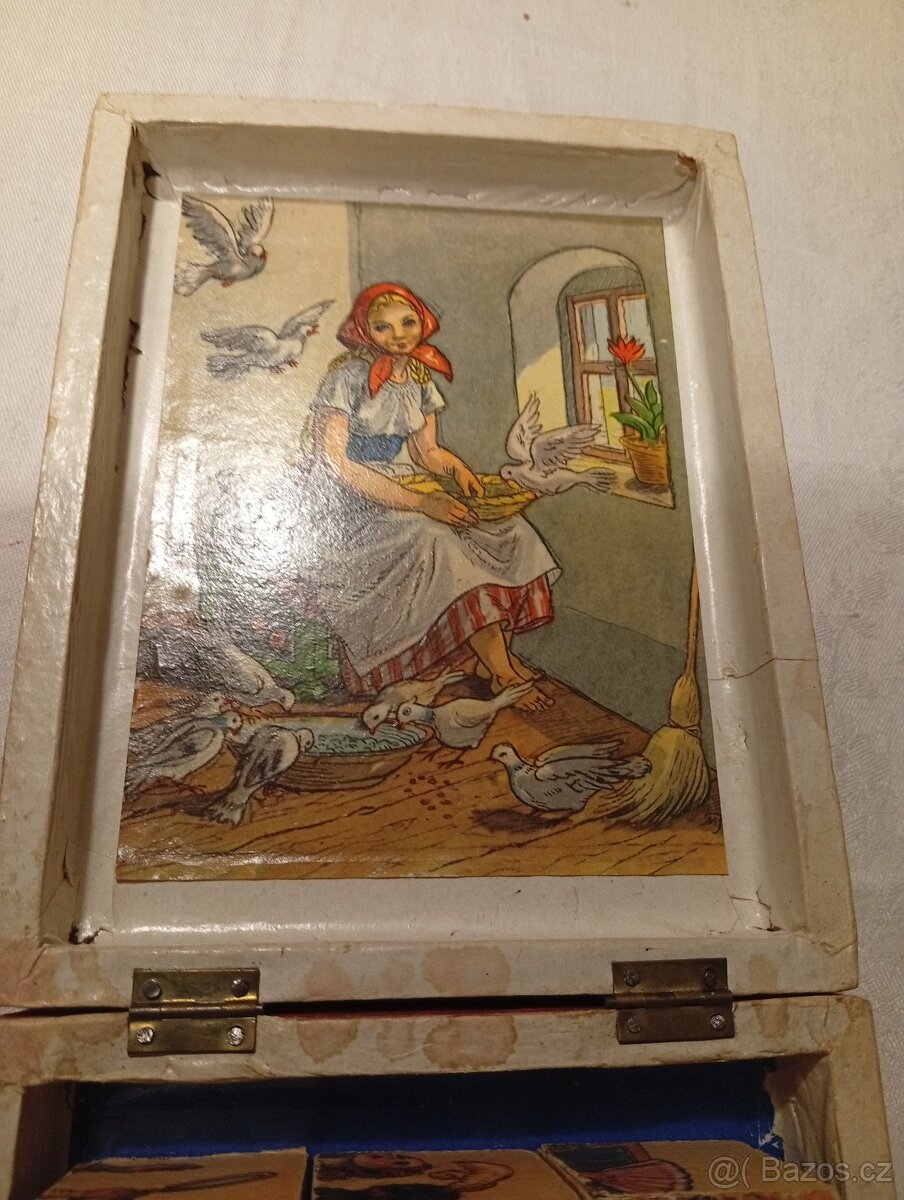 Staré dřevěné kostky Popelka - 9