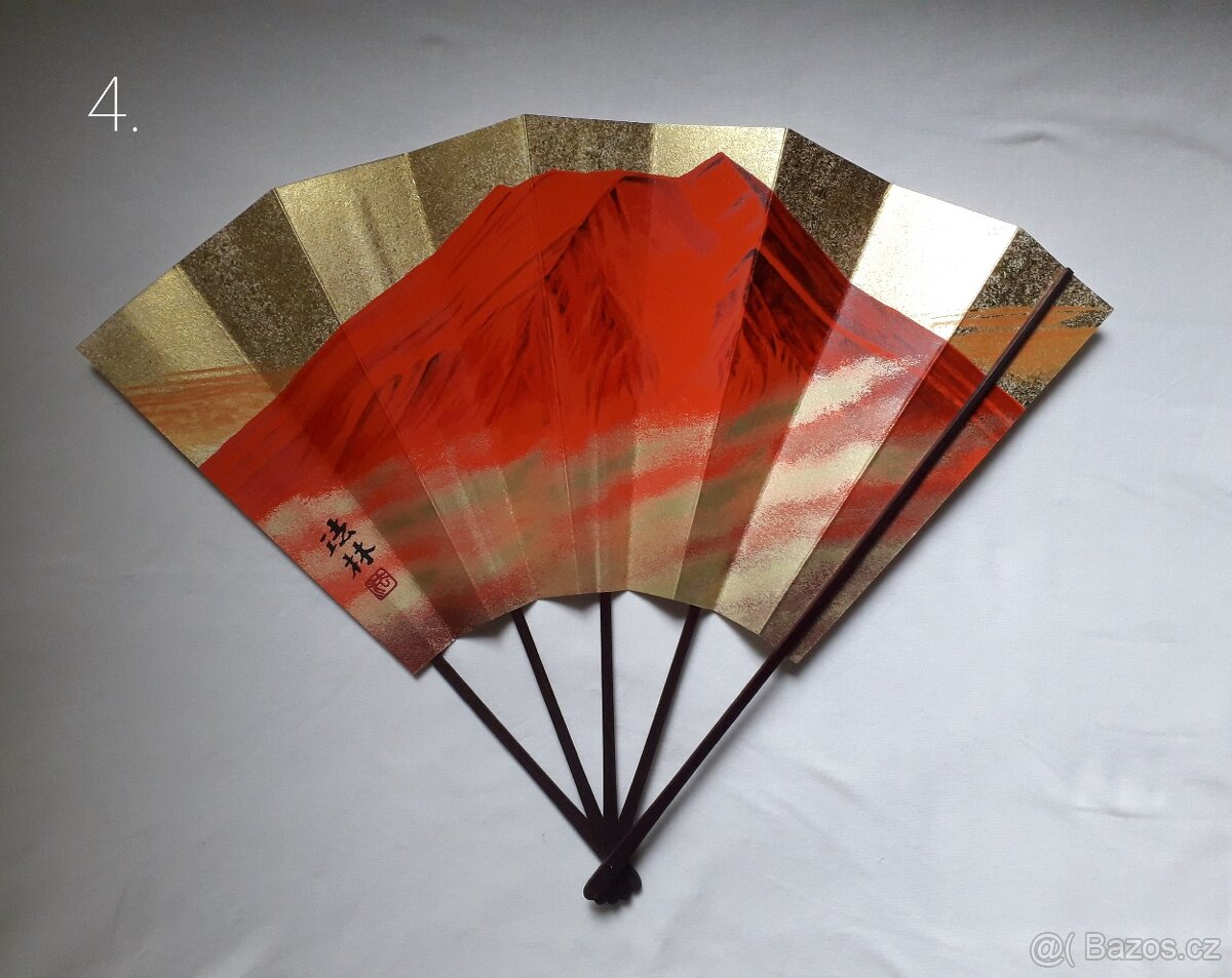 Japonské vějíře (s malbou/ kaligrafií) - 9