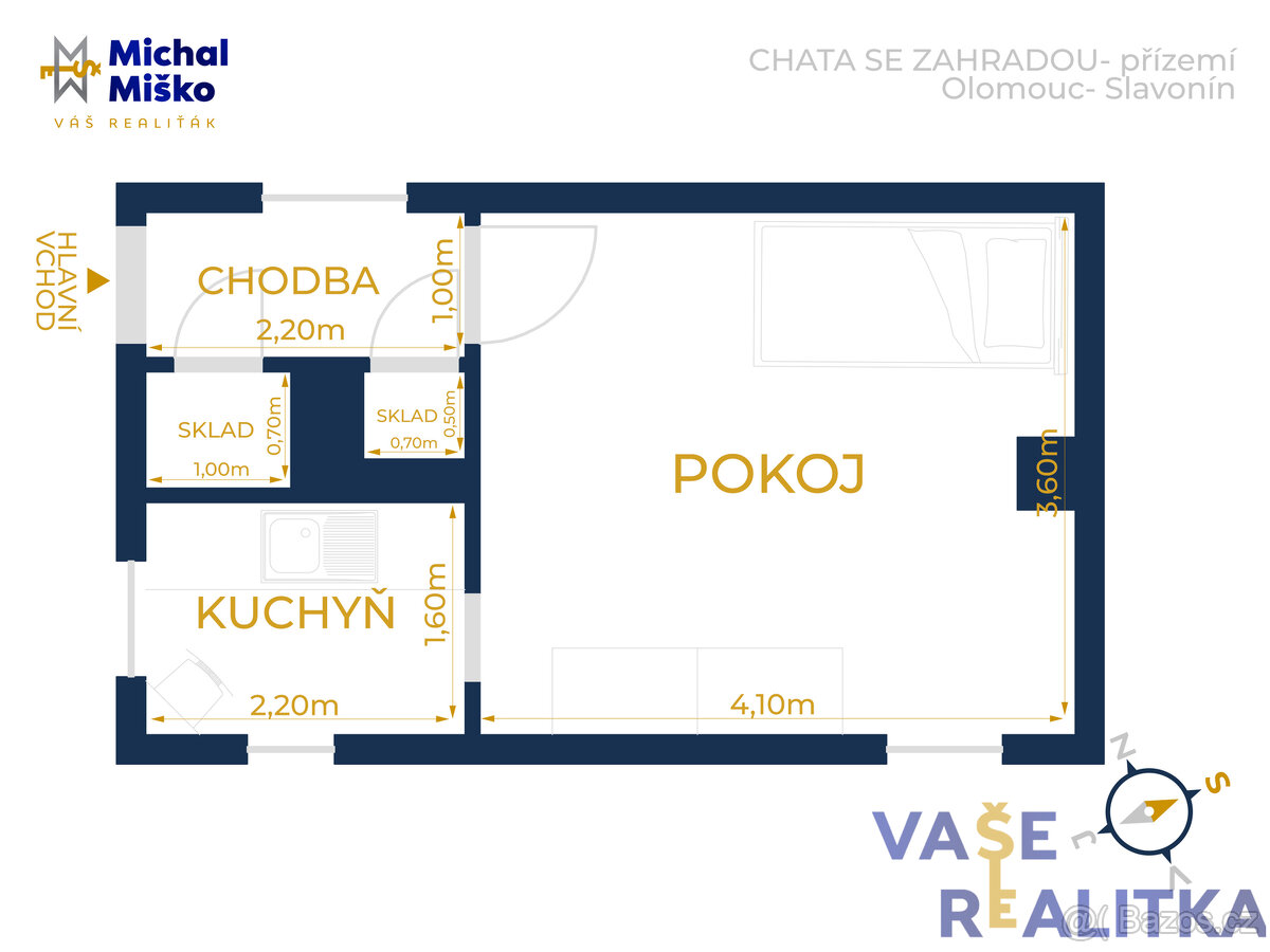 Prodej, chata, Slavonín, okr. Olomouc - 9