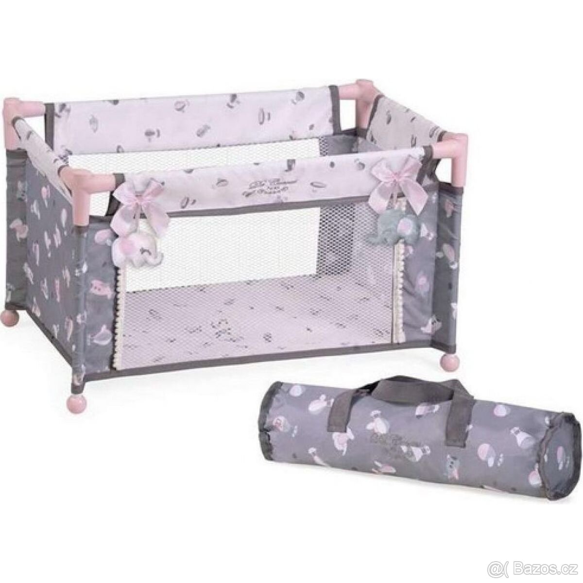 Skládací hluboký kočárek pro panenky + postylka ZDARMA - 9