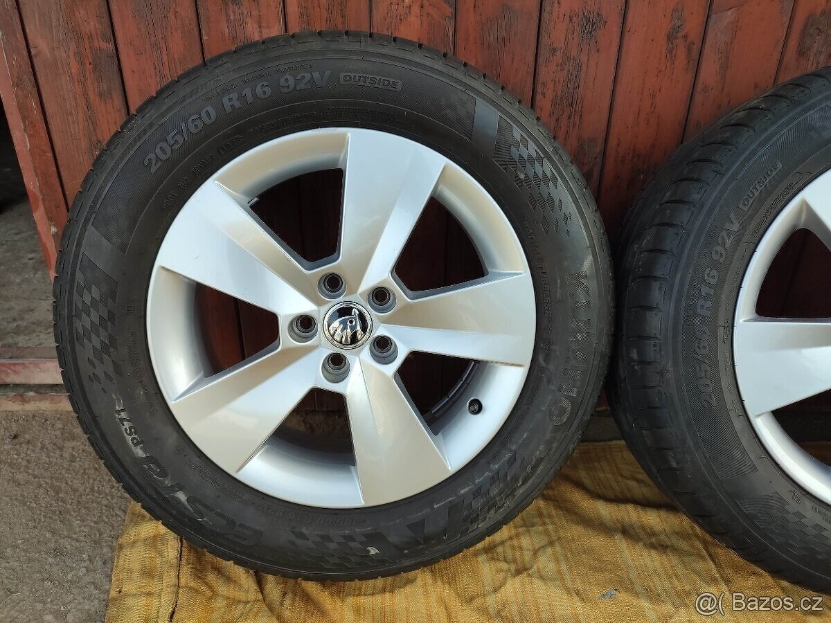 NOVÁ letní sada Škoda Kamiq 5x100 r16 pneu Kumho 205/60 r16 - 9