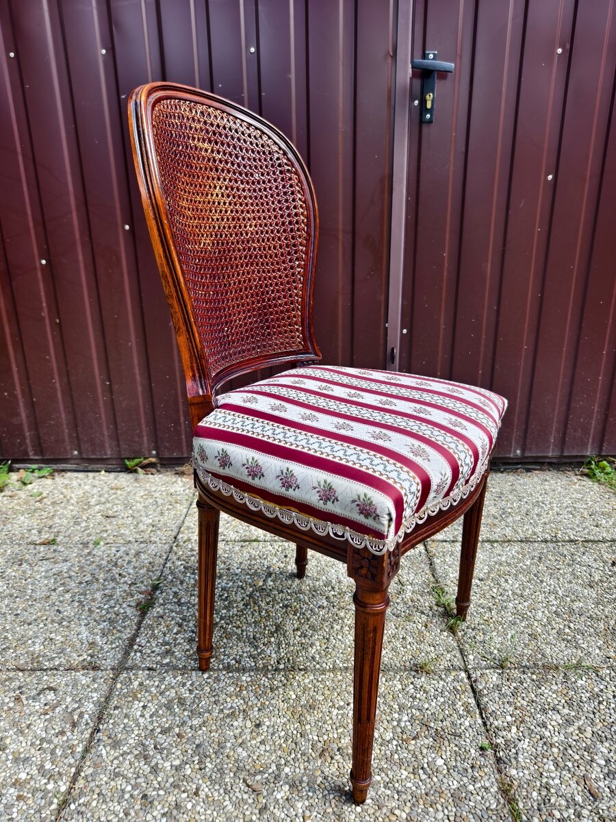 Krásná Starožitná židle s výpletem - 9