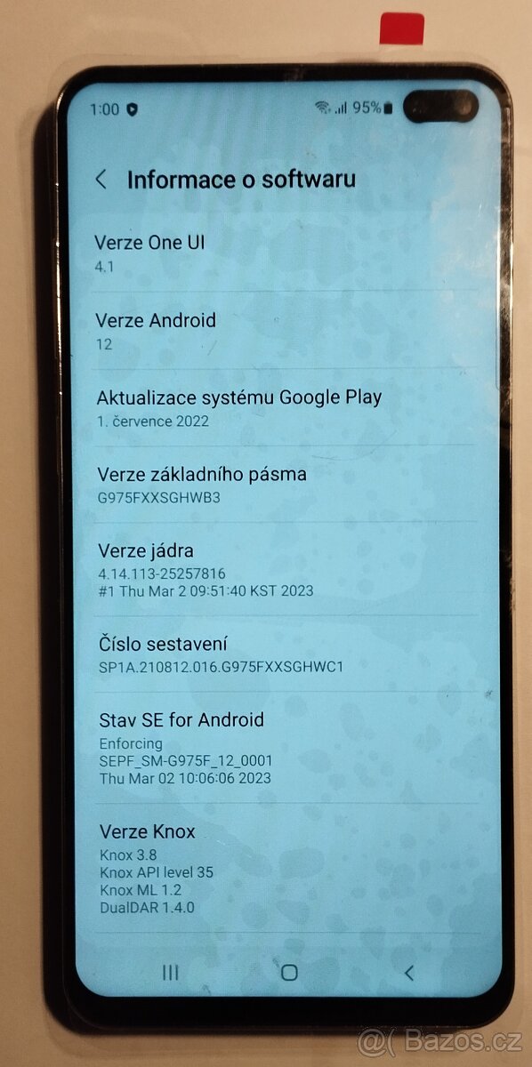 Prodám mobil Samsung Galaxy S10+ 8GB/128GB, černý, Stav A - 9