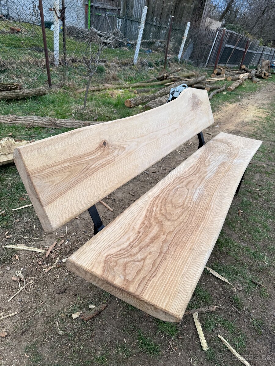 Masivní jasanová lavice - 9