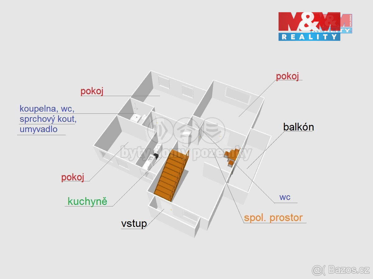 Pronájem bytu 1+kk, 51 m², Pardubice, ul. Brozanská - 9