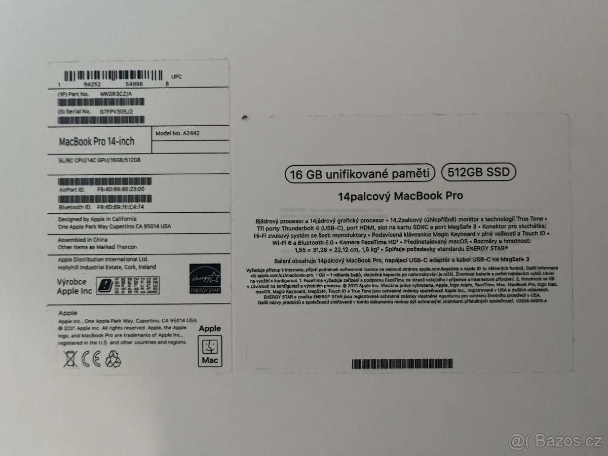 MacBook Pro 14" - M1 Pro/16 GB RAM / 512 GB - 9