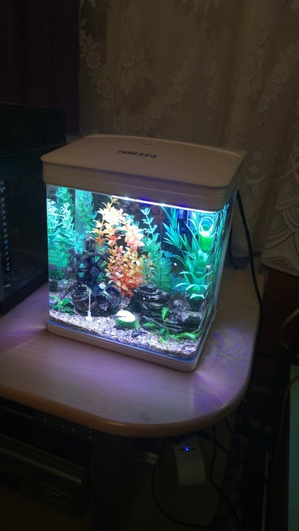 Mini akvárium Nobleza 7 l, bílé, LED - 9