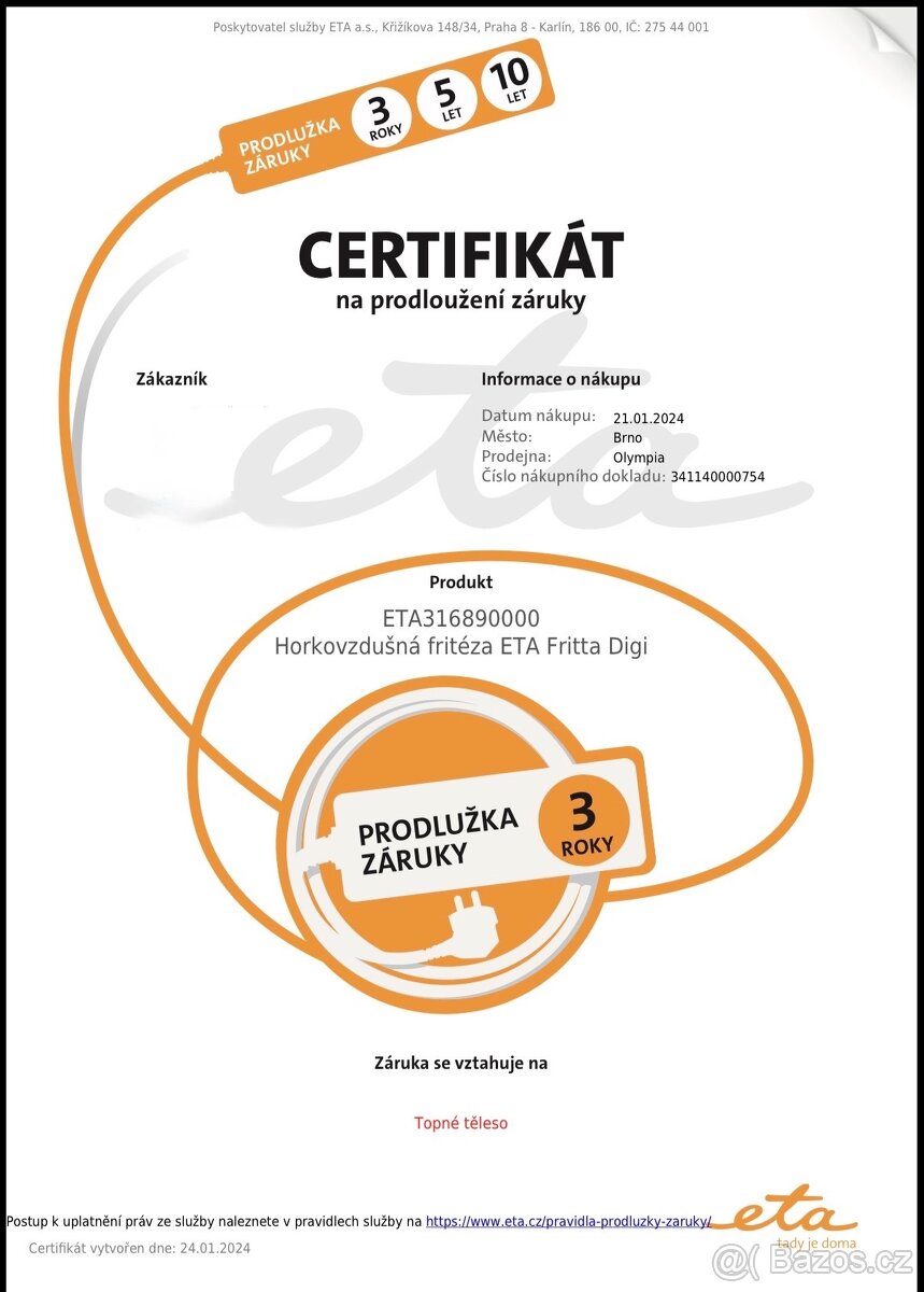 Fritéza horkovzdušná ETA Fritta Digi - 9