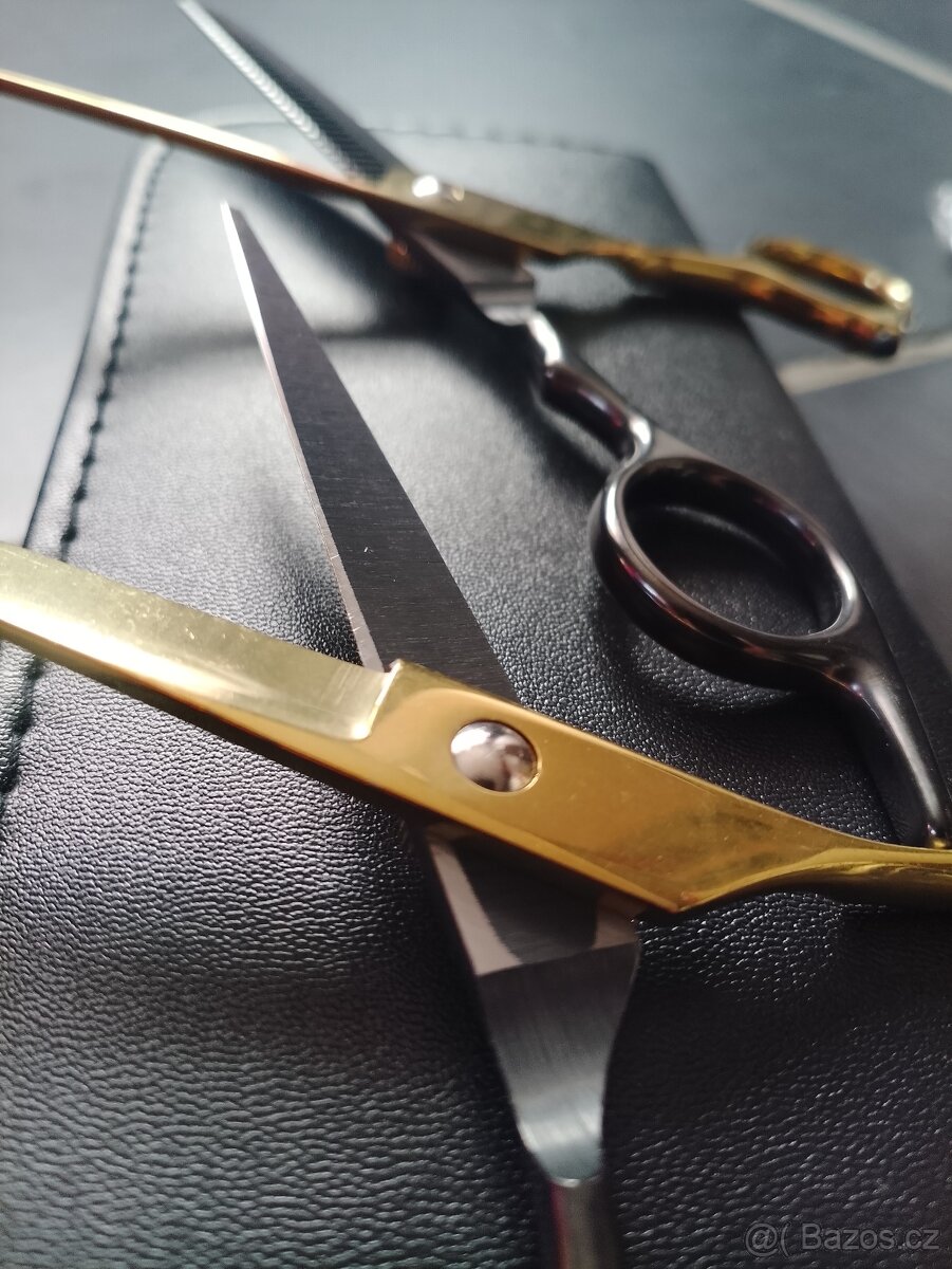Kadeřnické nůžky set + zástěra - 9