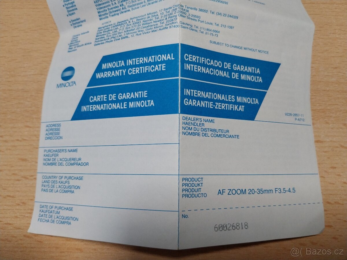 Minolta AF 20-35mm 1:3.5-4.5 - 9