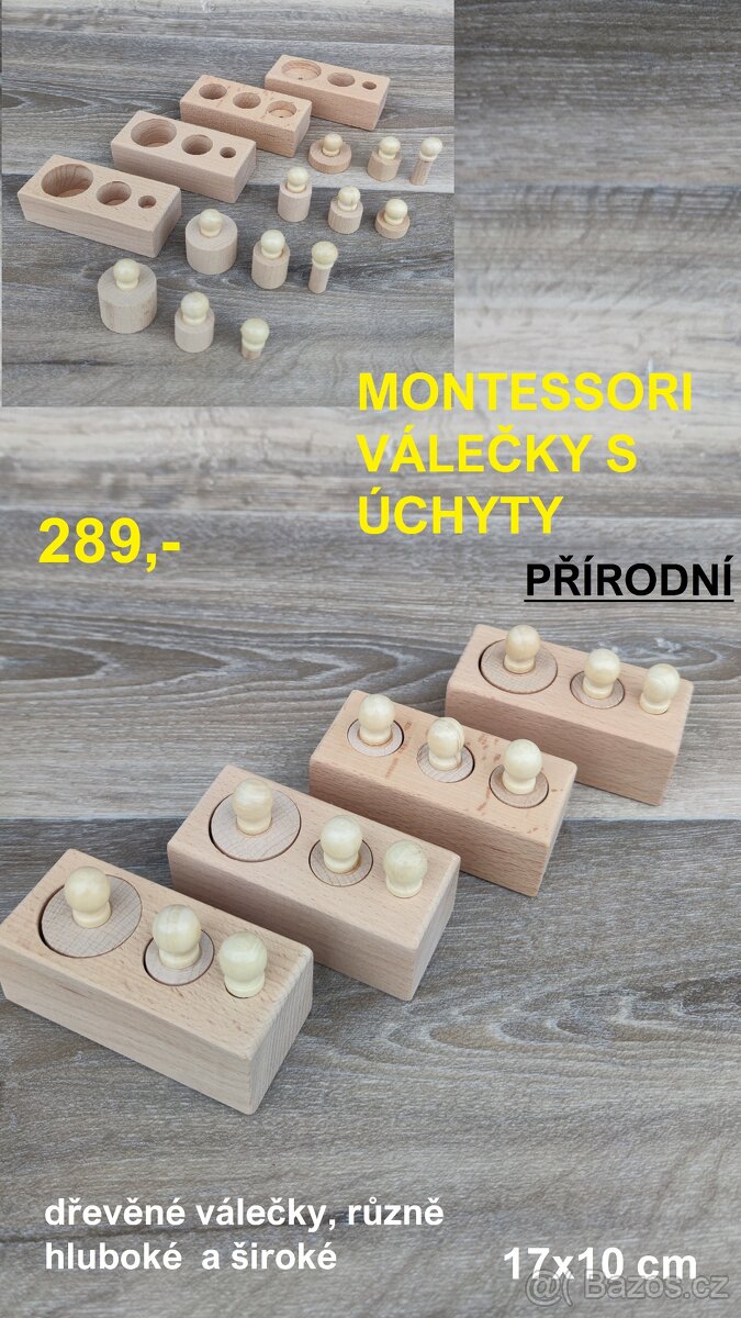 Dřevěné montessori hračky - VÝPRODEJ - 9