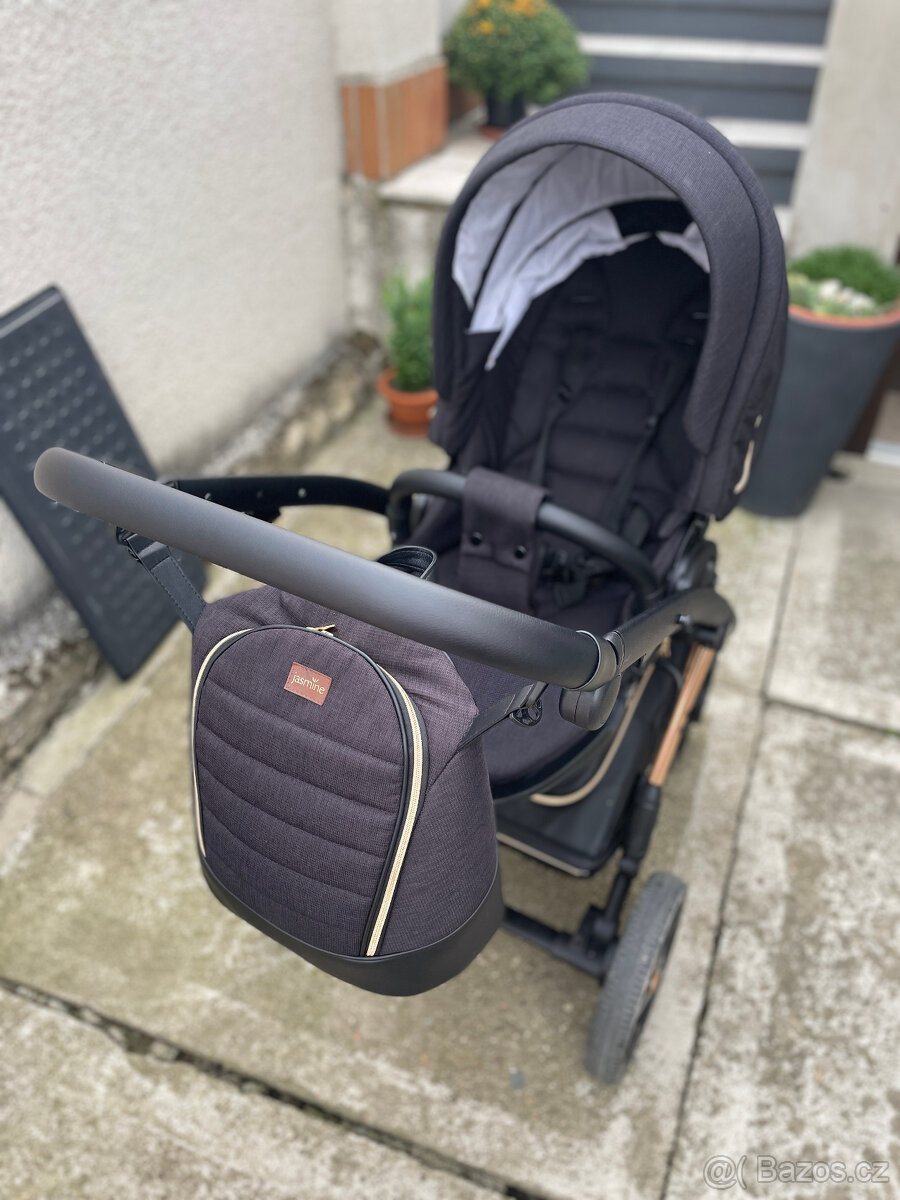 Jasmine Camino Černo-zlatý kočárek trojkombinace - 9