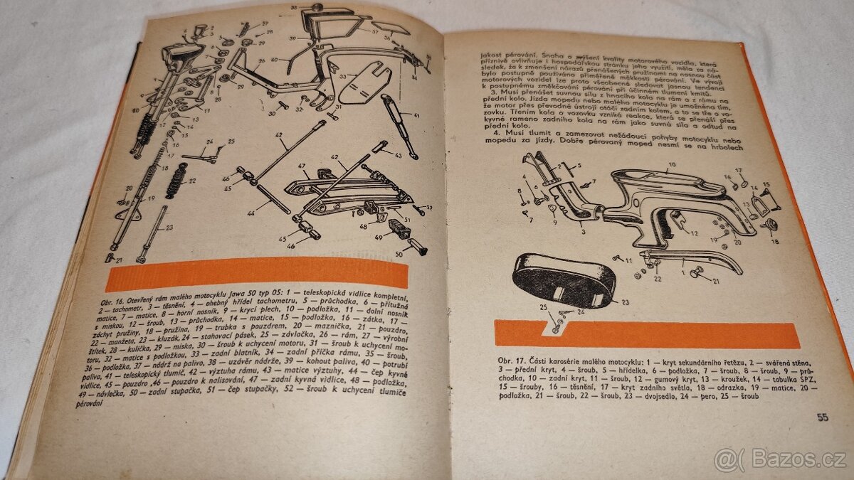 Učebnice řidiče mopedu a malého motocyklu – veteránská kniha - 9