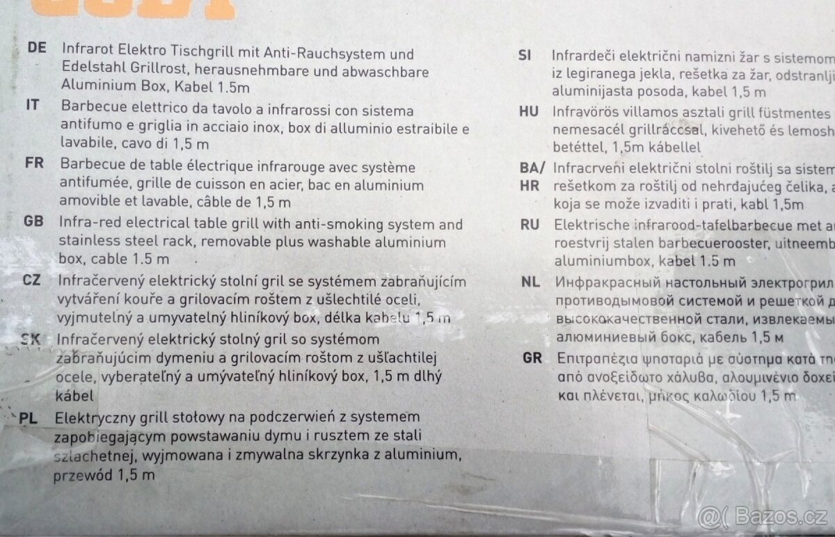 Bezkouřový gril elektrický infra - 9