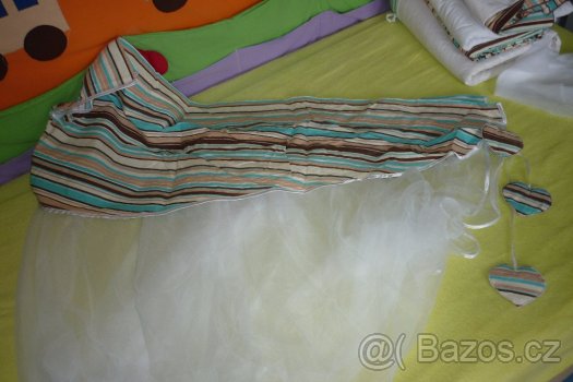 11-dílný set do postýlky modrý proužek - 9