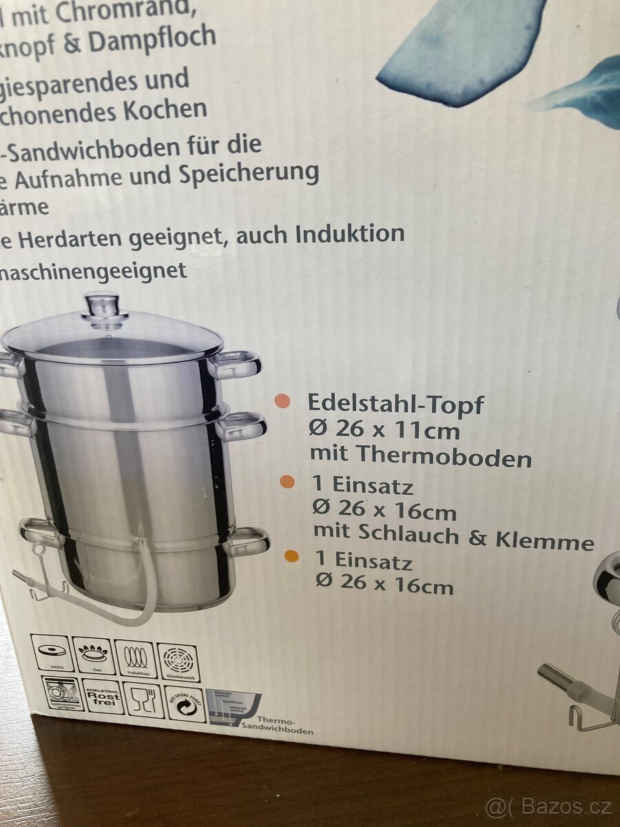 Parní odšťavňovač z nerezu na indukci - 9