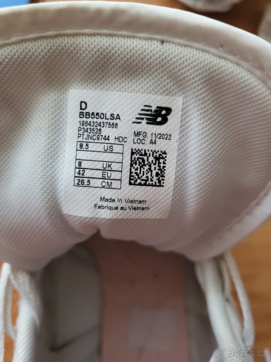 New balance 550 white, vel. 42 - 9
