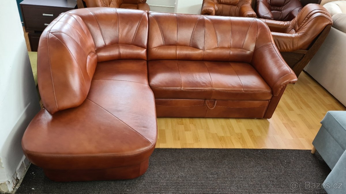 Rohova sedačka kožena YARDEK - 9