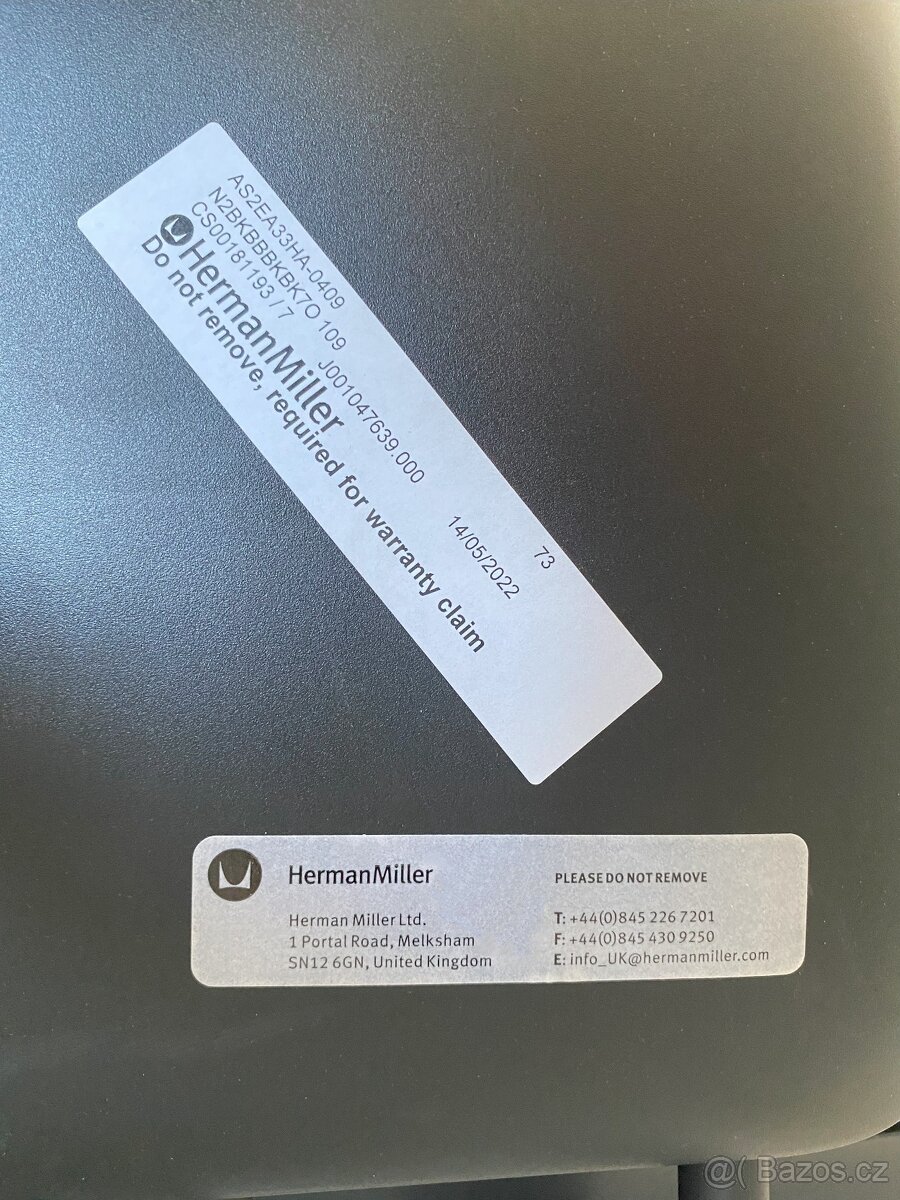 Kancelářská židle Herman Miller Sayl Ocean Blue ZÁNOVNÍ - 9