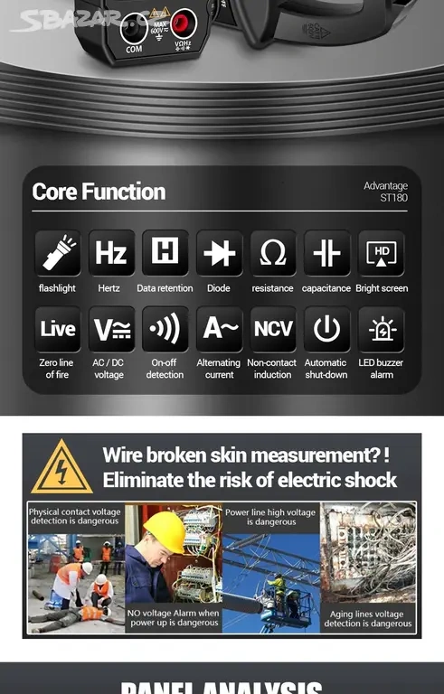 Klešťový multimetr ANENG ST 180. Nový - 9