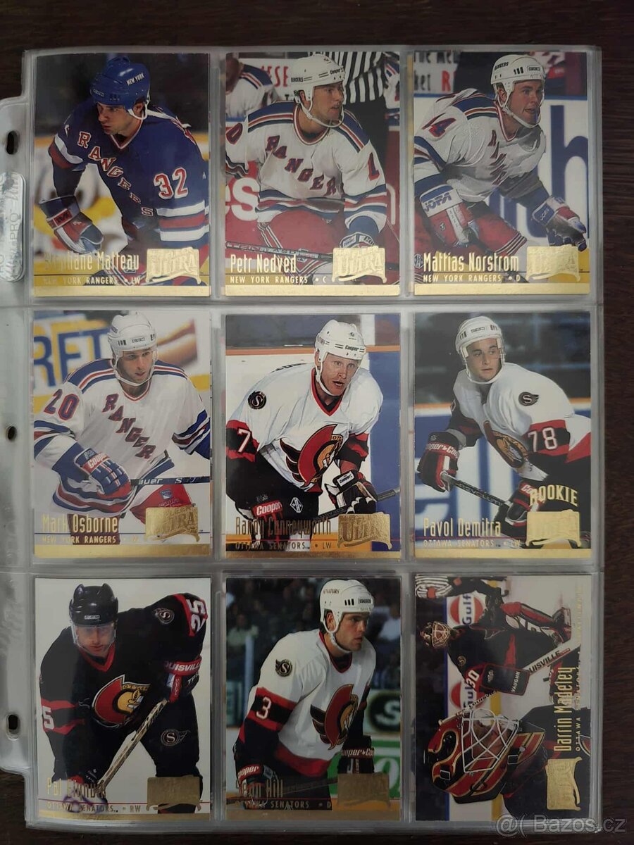 Predám hokejové kartičky ultra fleer 94-95 set druha seria - 9