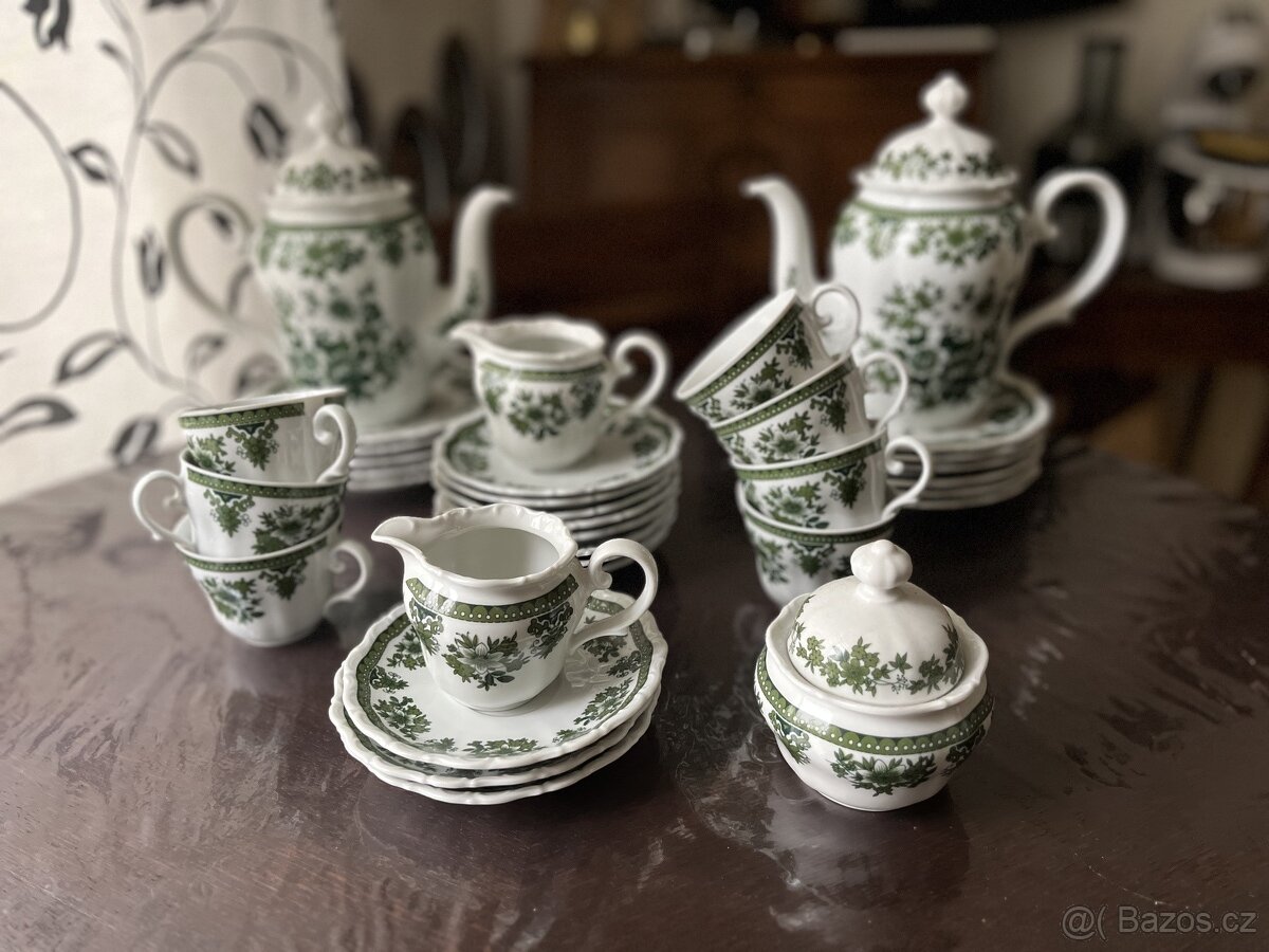 porcelan , brousene sklo, misa - 9