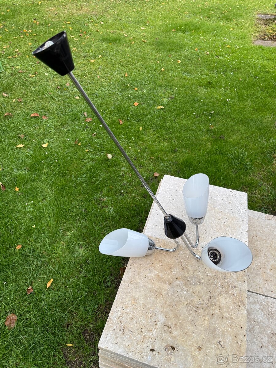 Trojramenný lustr 50. - 60. léta - 9