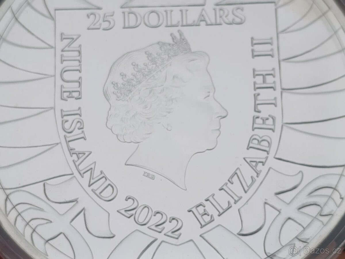 Stříbrná 10 oz investiční mince Český lev 2022 stand, 311gr. - 9