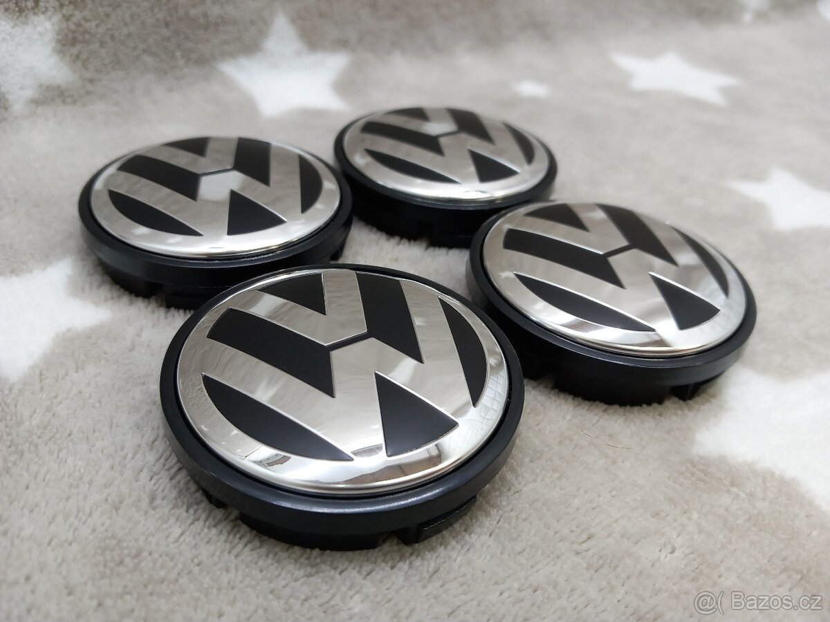 Středové krytky Vw, 56x52mm chrom logo - 9