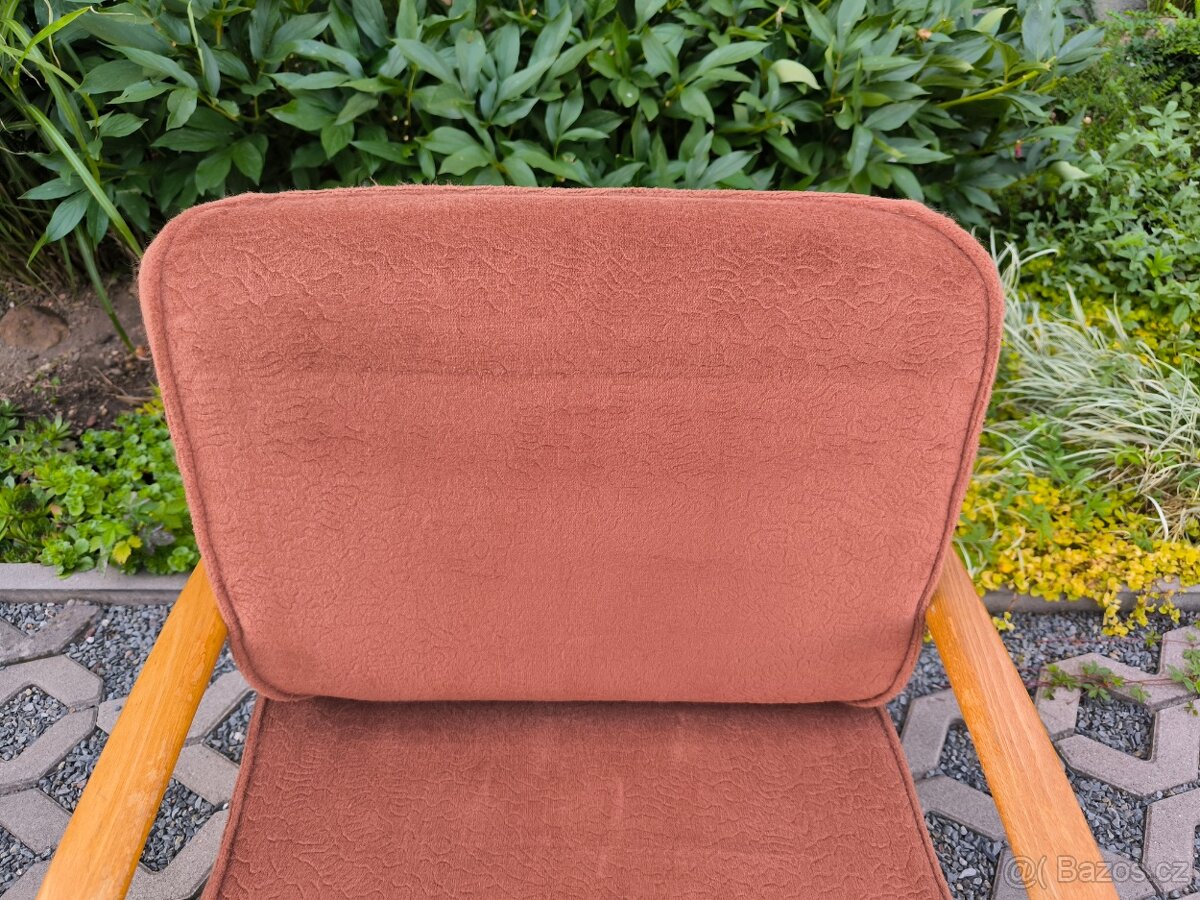 Retro dřevěné křeslo TON - Brusel 70. léta - 9