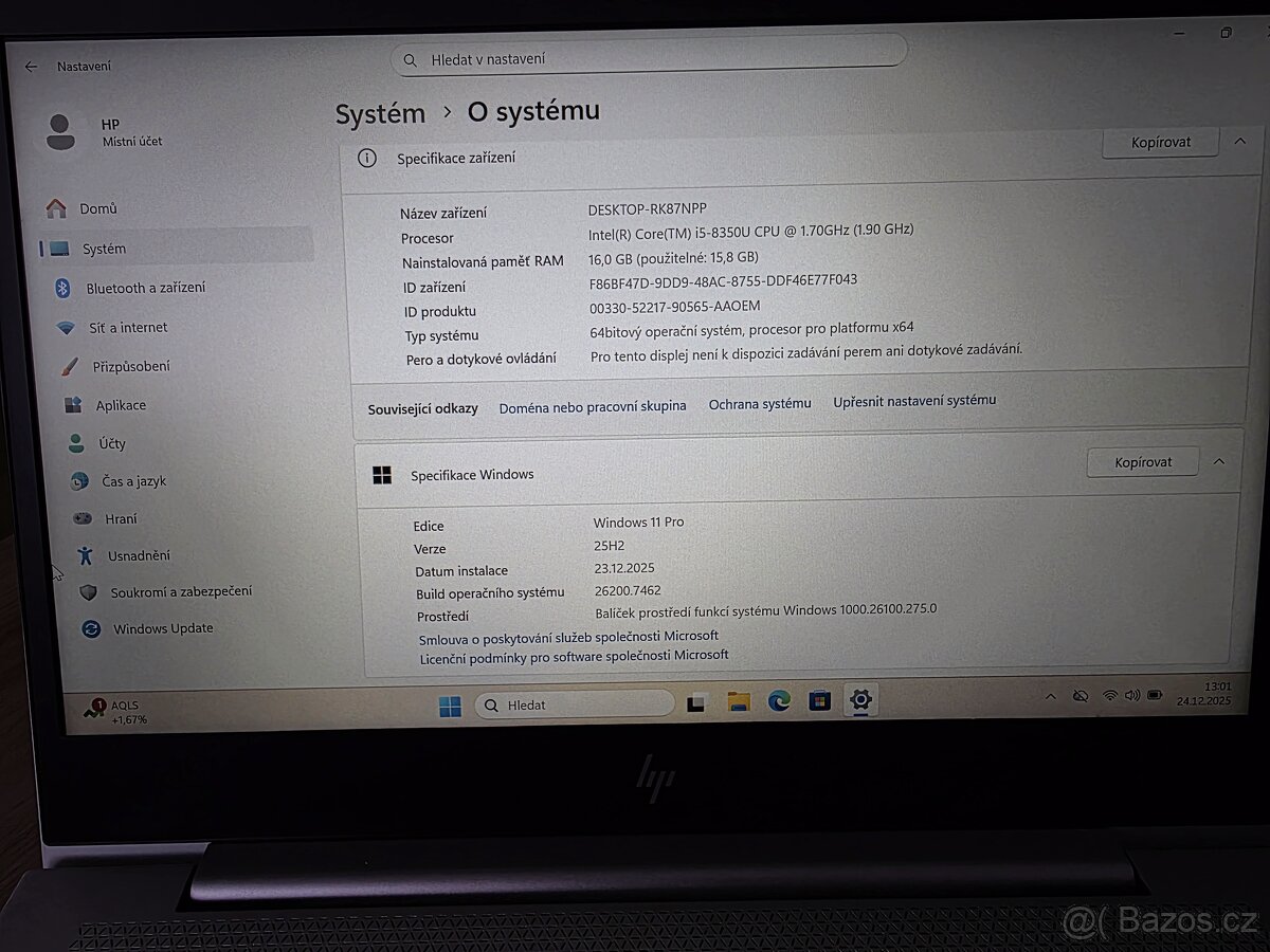 HP Elitebook 830 G5 | i5-8.gen | NOVÁ BATERIE | 16GB RAM - 9