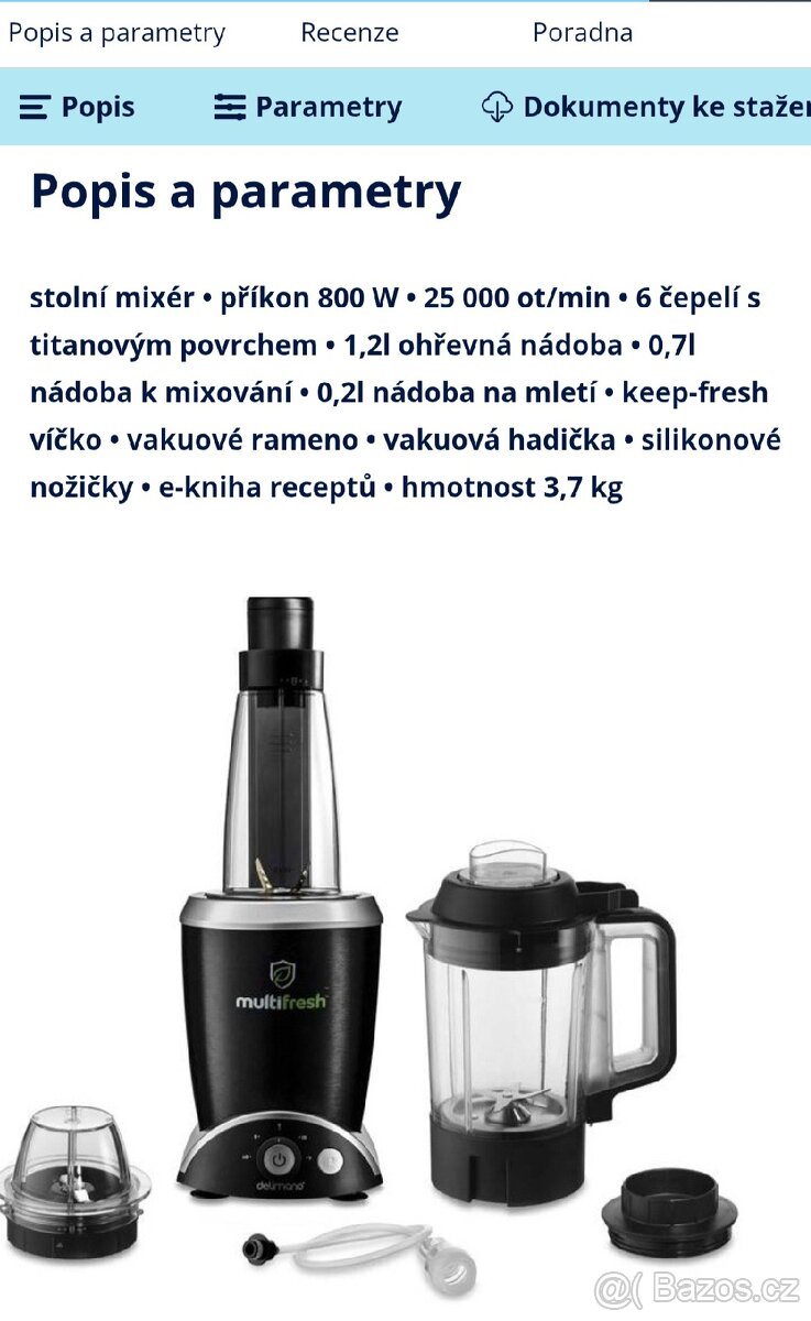 Stolní mixér Delimano multifresh - 9