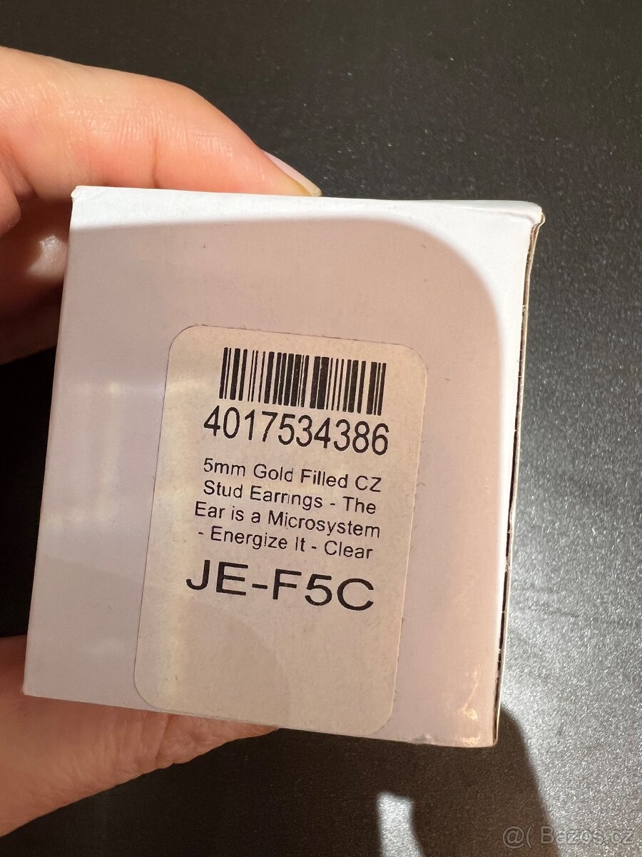 Tachyonové pozlacené náušnice se zirkony - 9