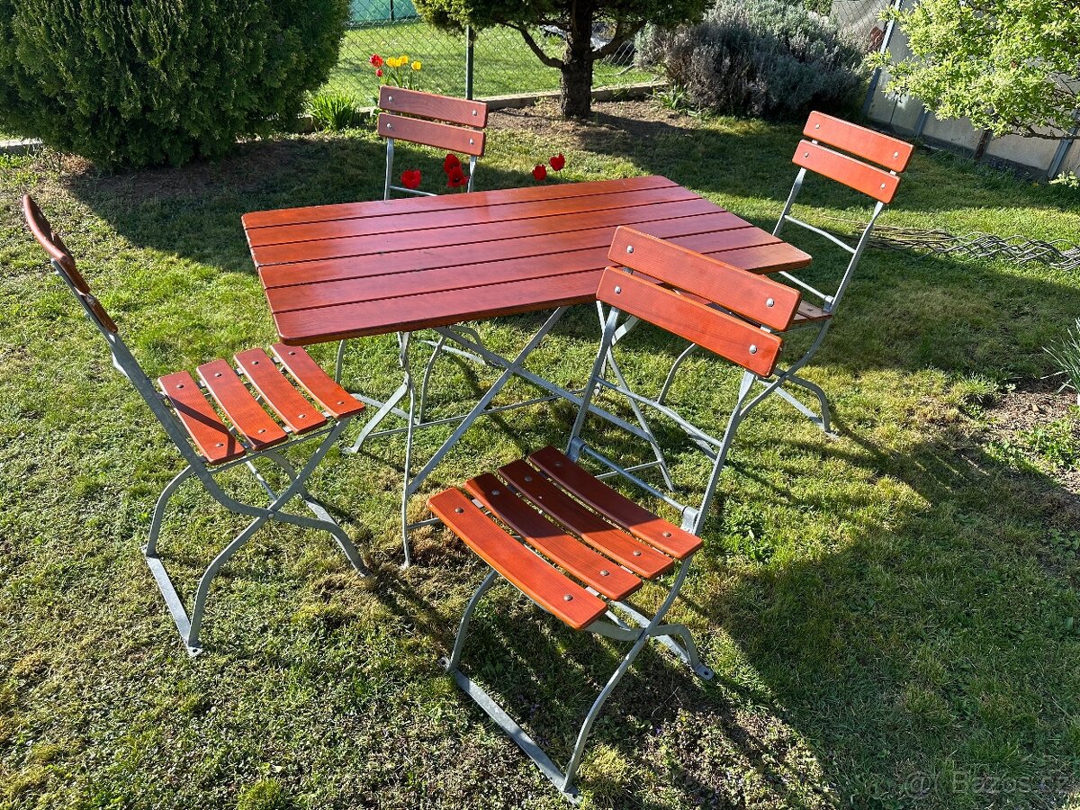 Pivní židle a stoly, PROFI kvalita 24ks židlí, 5ks stůl - 9