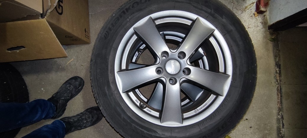 Alu kola Dezent 7J17 ET40 5x112, zimní pneu, Kodiaq, Tiguan - 9