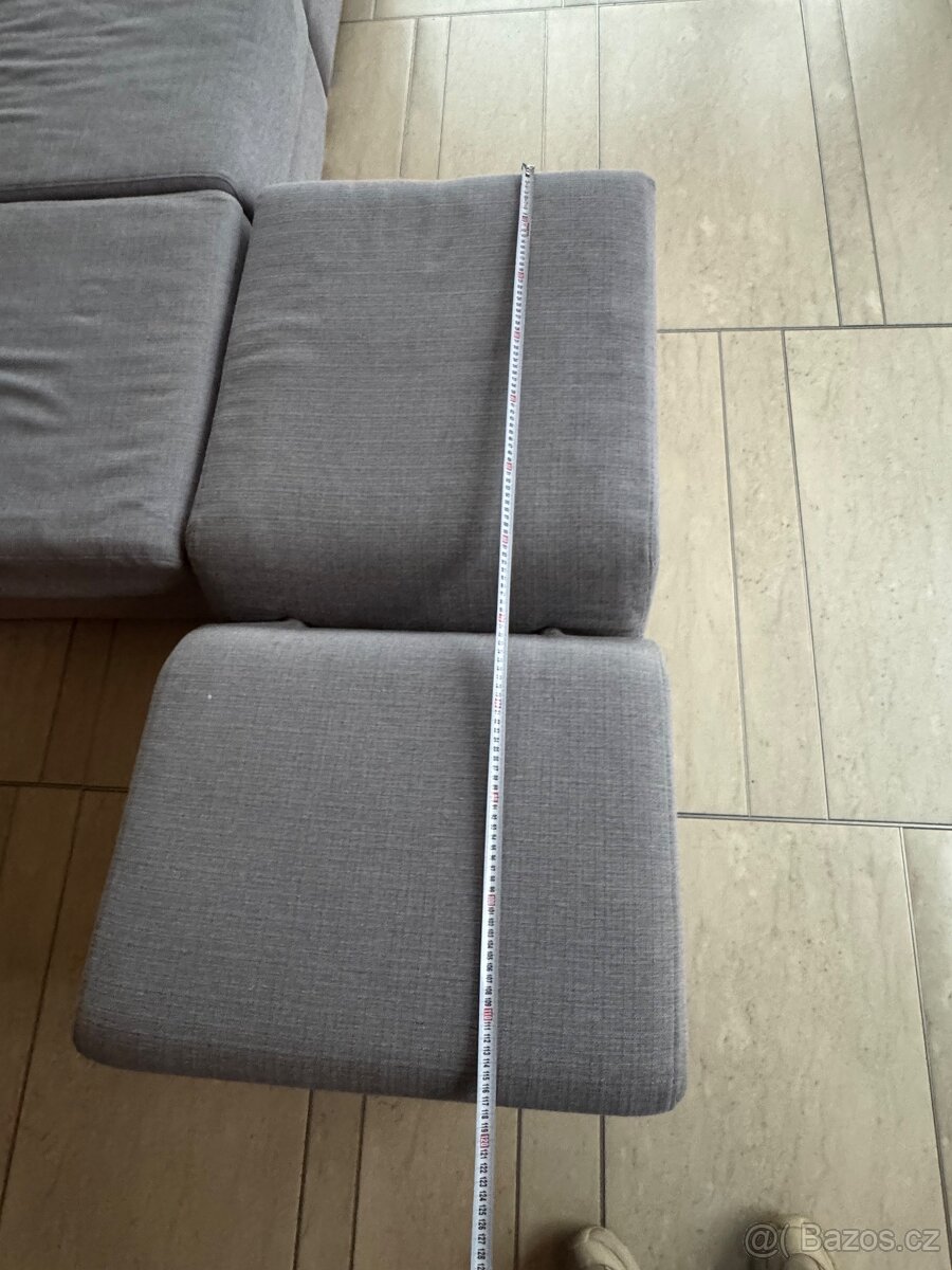 Velká modulární sedačka - šedá, polohovací opěrky - 9