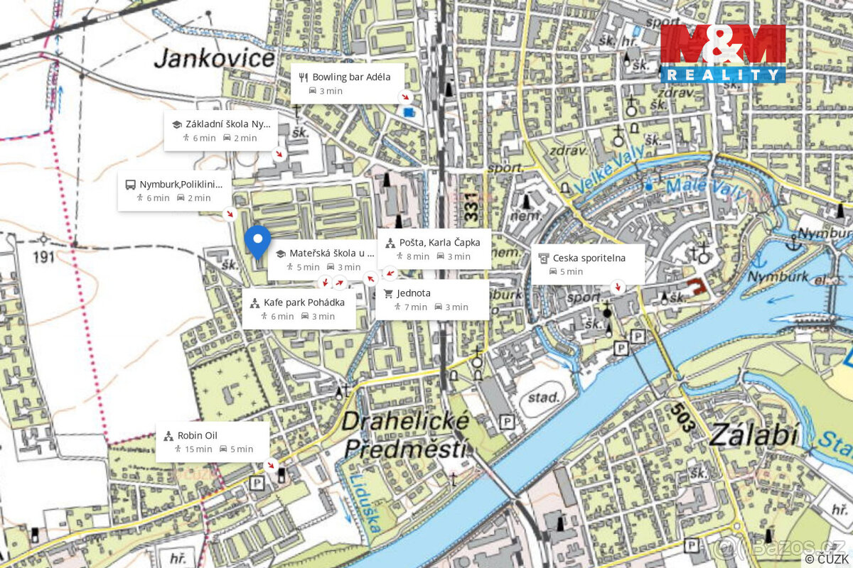 Pronájem bytu 2+1 v Nymburce, ul. Ivana Olbrachta - 9