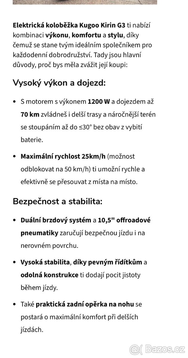 Elektrická koloběžka Kukirin G3 - 9