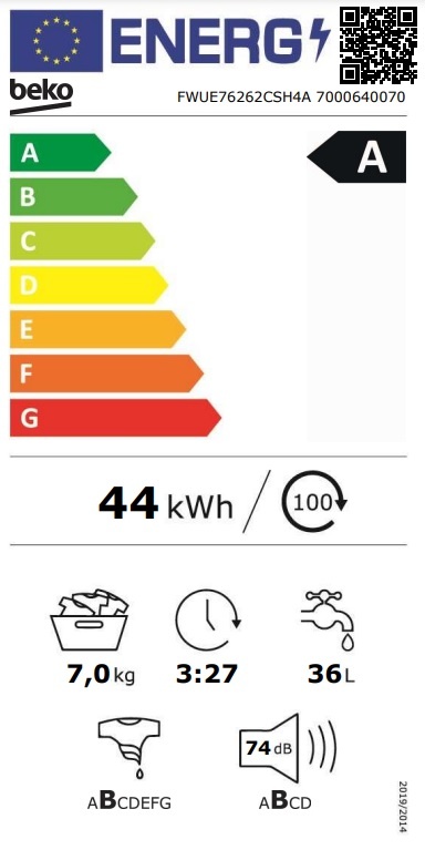 Nová pračka Beko FWUE76262CSH4A - 9