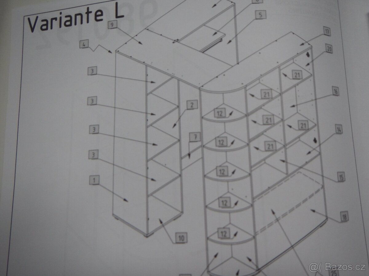 Rohová šatní skříň Joker - 9