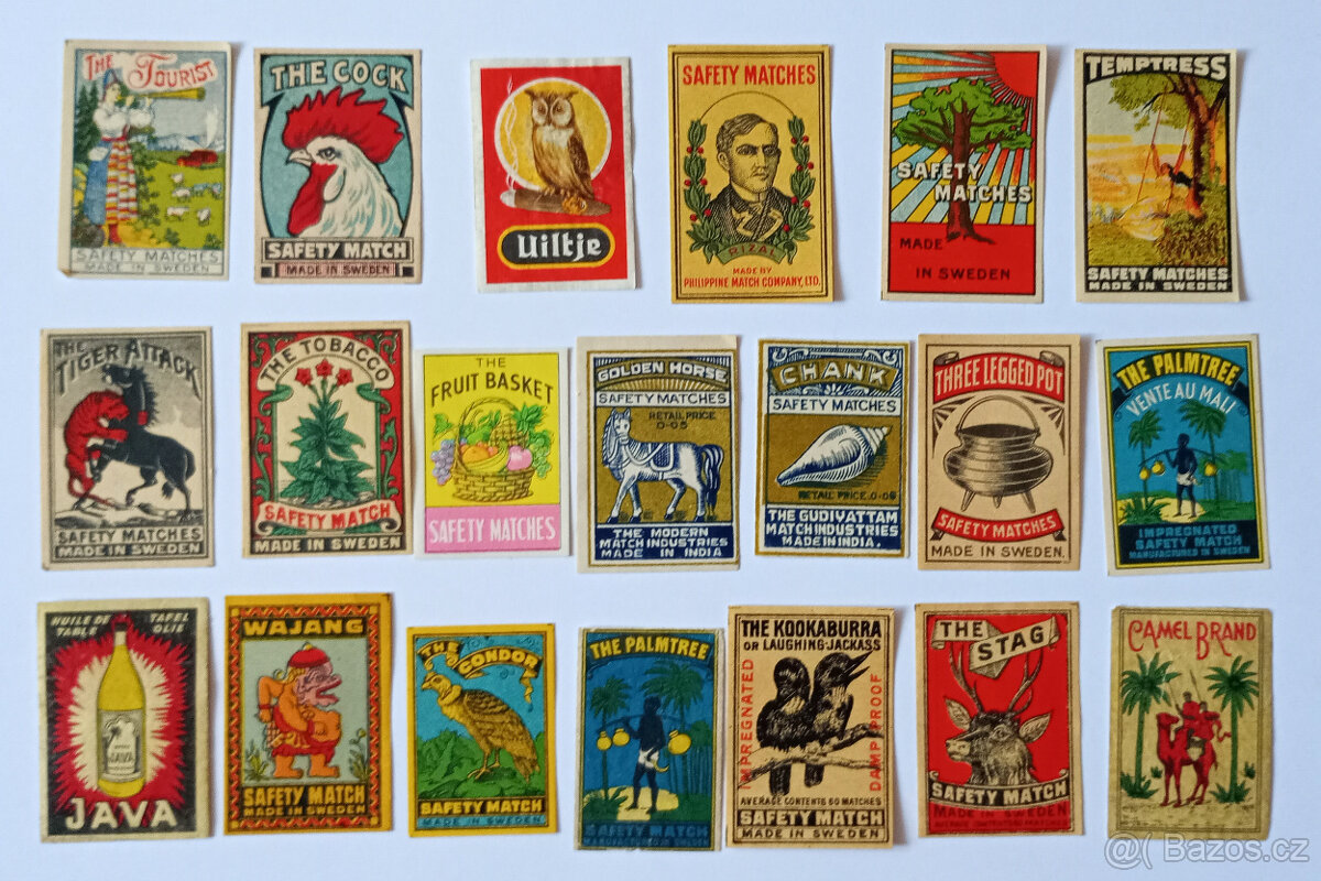Sbírka 425 zápalkových nálepek Švédsko - 9