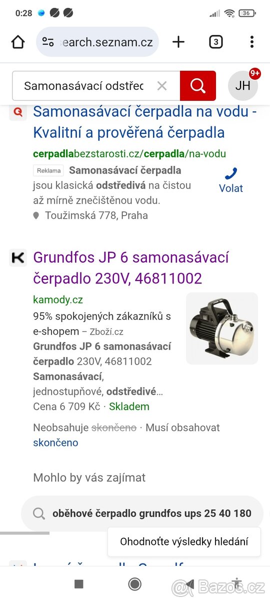 Samonasávací odstředivé čerpadlo - 9